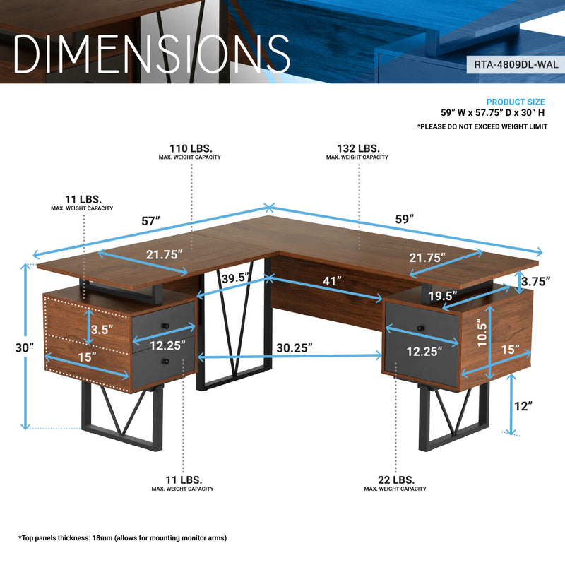 Techni L-Shape Computer Desk