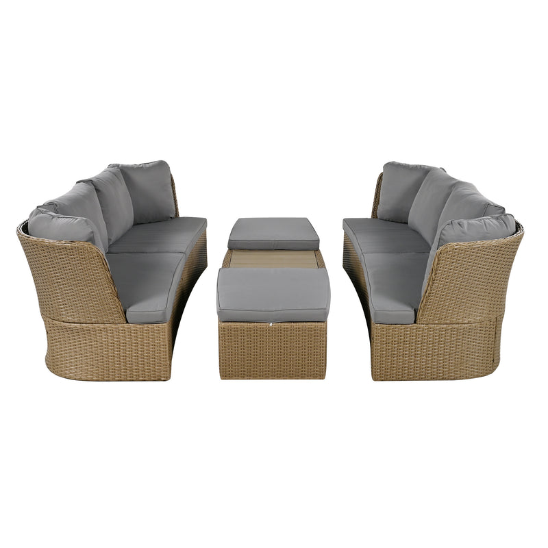 Wicker Furniture Sofa Set with Cushions