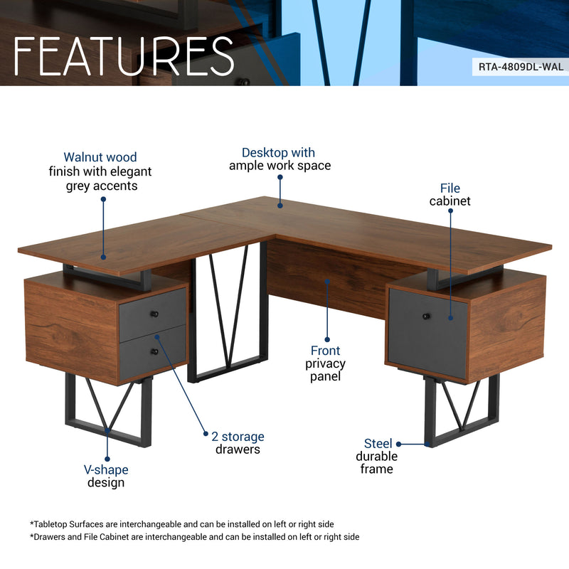 Techni L-Shape Computer Desk