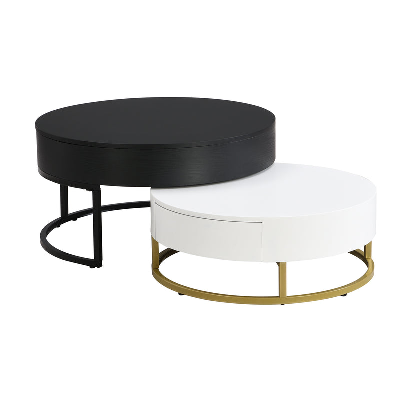 Modern Round Lift-top Coffee Table