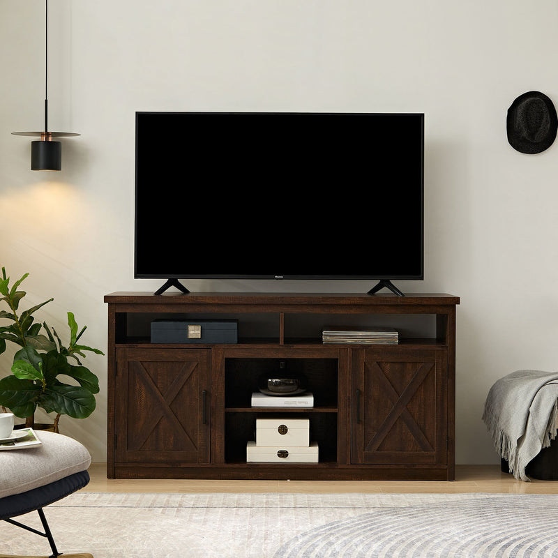 Farmhouse Barn door TV Media Stand