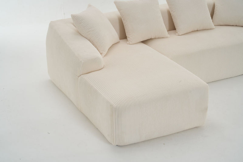 White Compression Sofa/Memory Foam