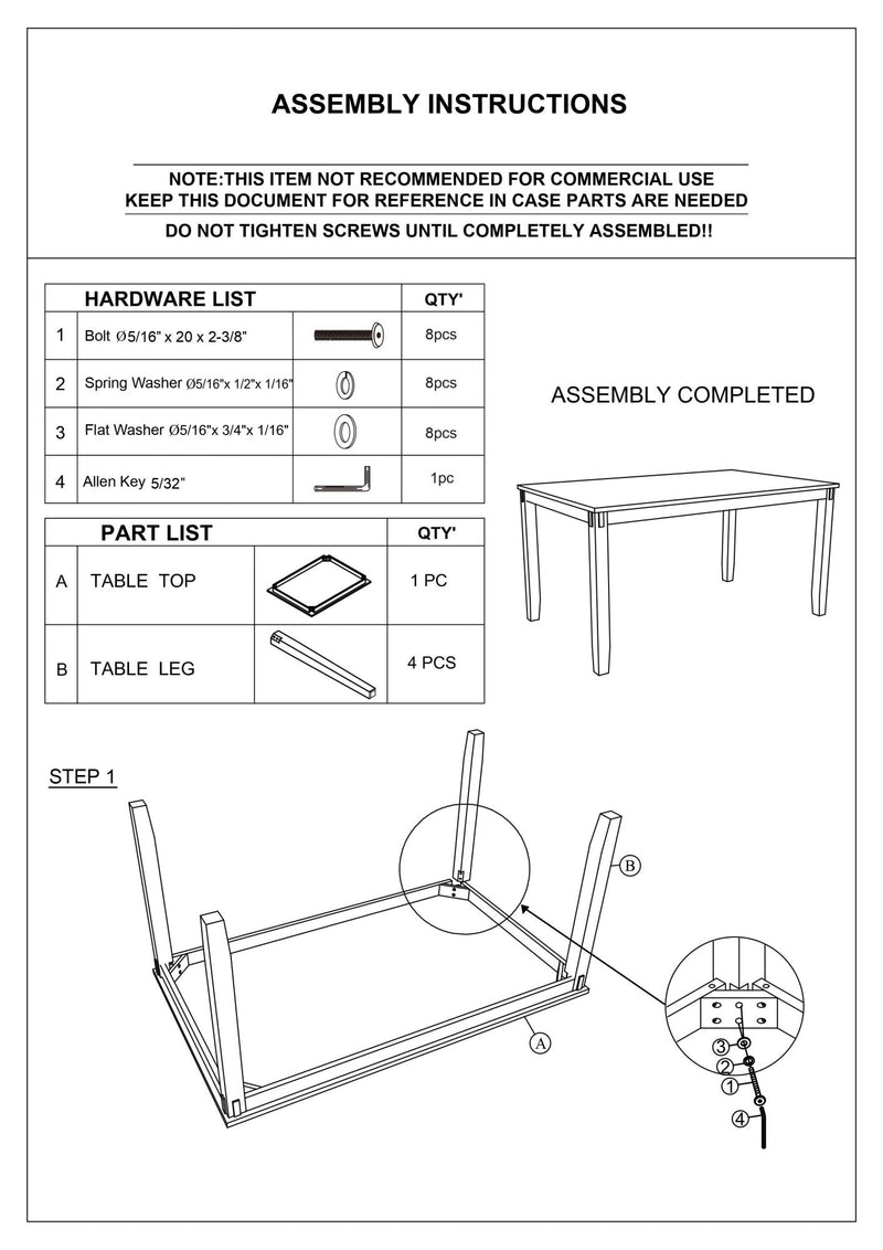 Dining Room Furniture Modern 6pc Set