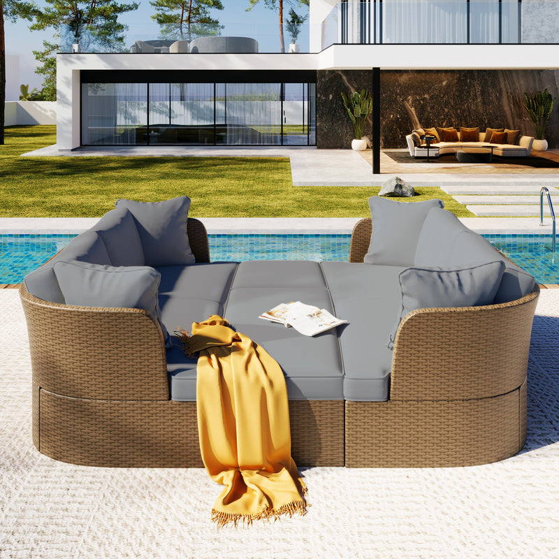 Wicker Furniture Sofa Set with Cushions