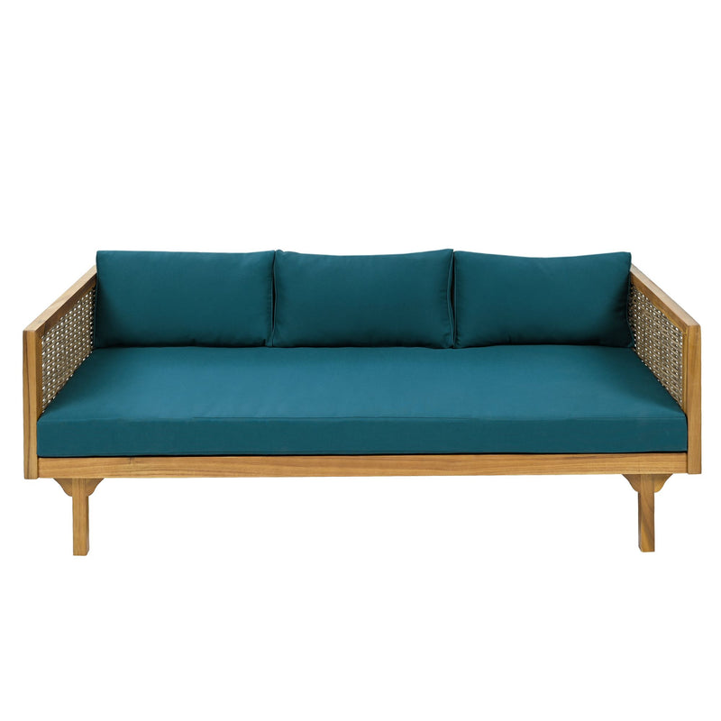 CLAREMONT 3 SEATER DAYBED WITH RATTAN ARMS