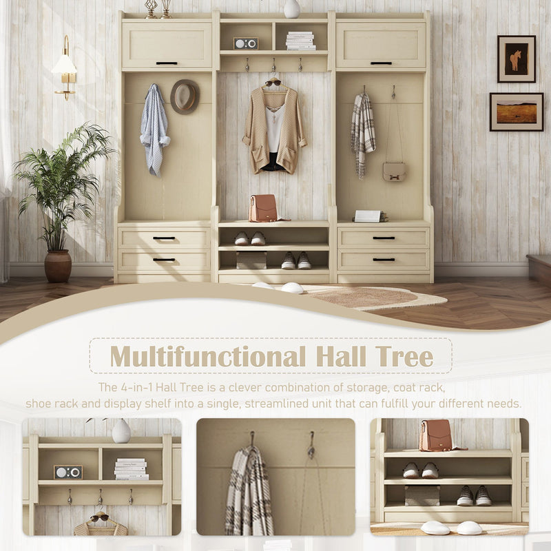 4-in-1 Detachable Hall Storage