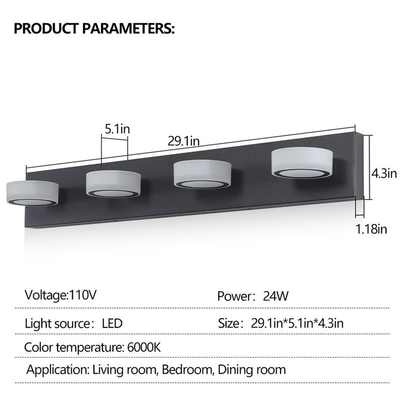 Modern  Vanity Lights Fixtures Over Mirror