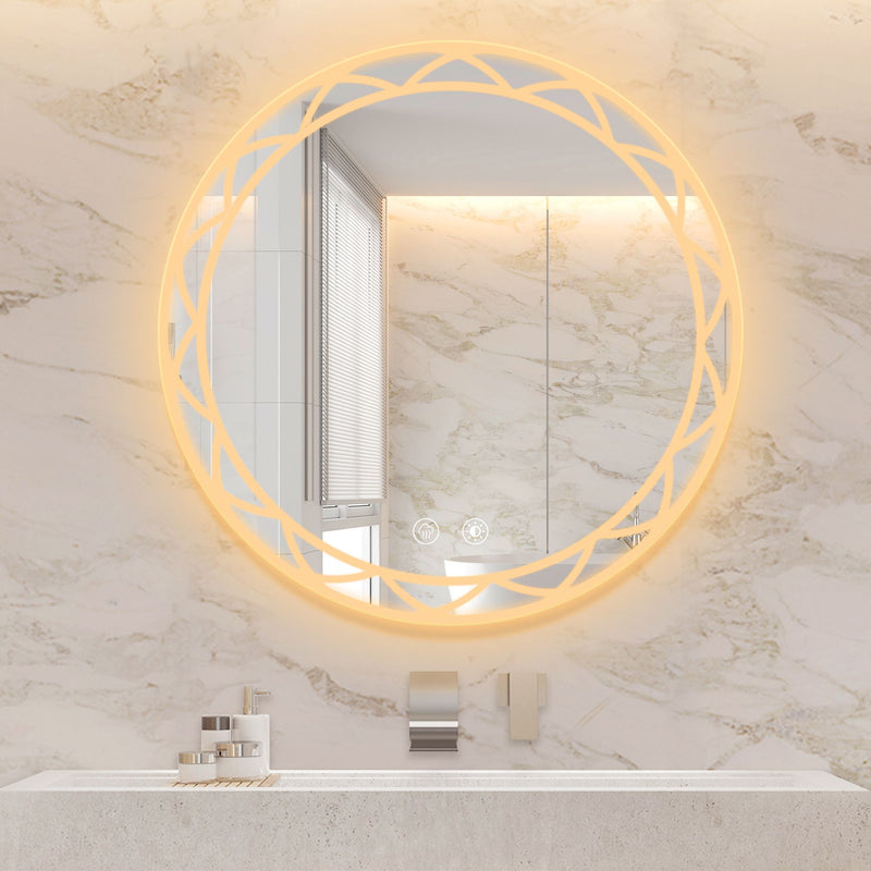 30" Round LED Bathroom Mirror