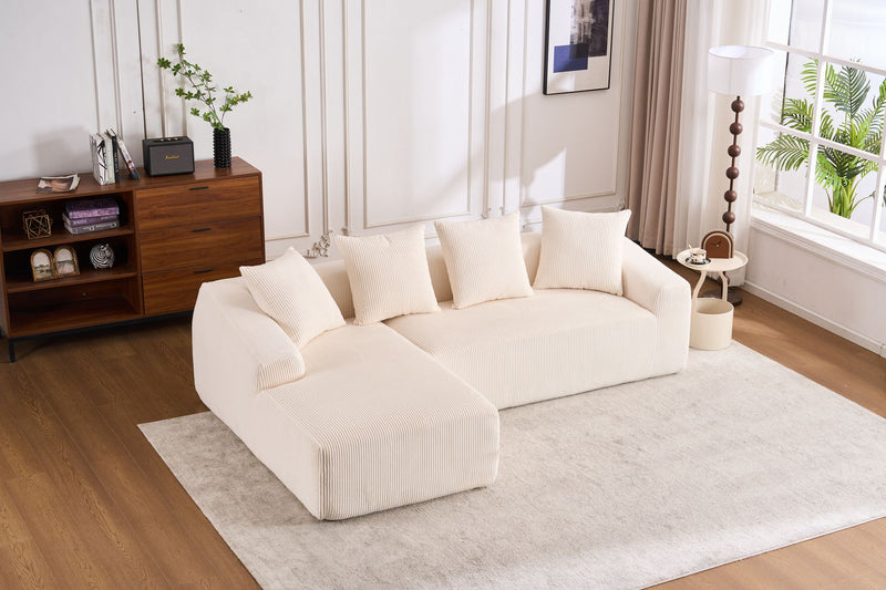 White Compression Sofa/Memory Foam