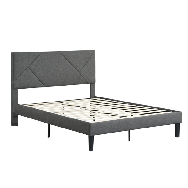 Full Size Upholstered Bed Frame with Headboard