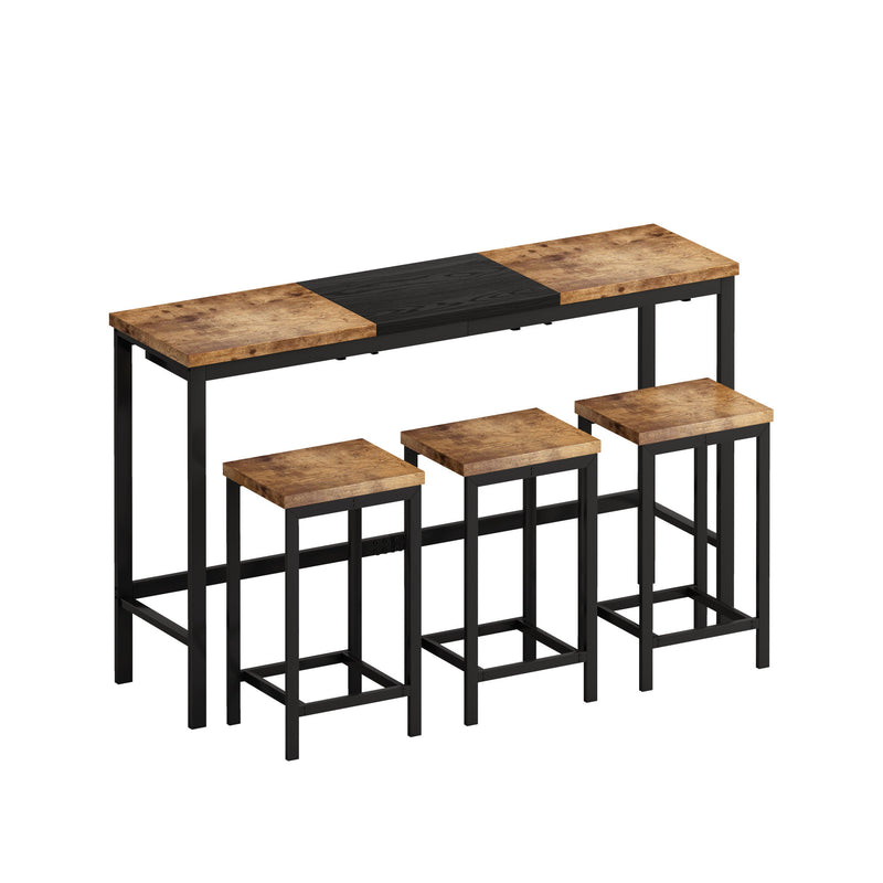 Pub Table Set with 3 Stools