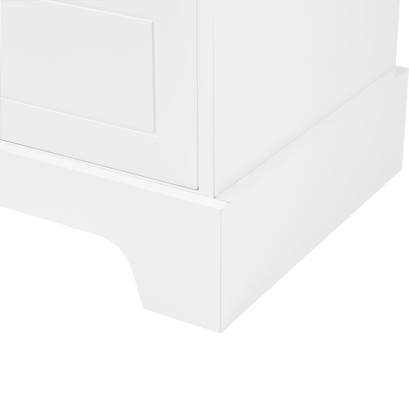 Storage Cabinet with 2 Doors and 4 Drawers for Bathroom