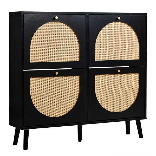 rattan shoe cabinet