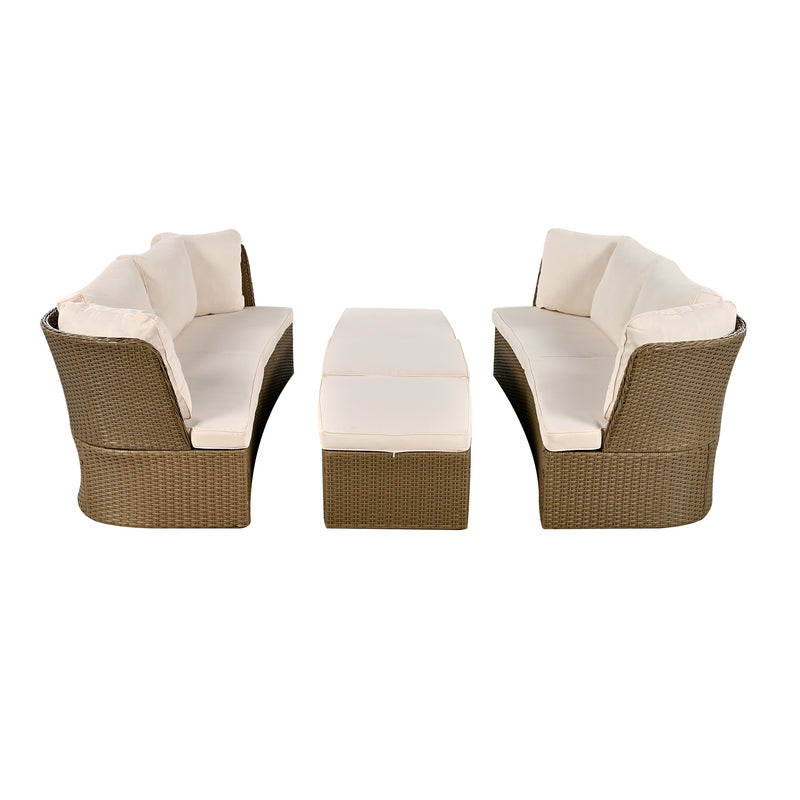 Wicker Furniture Sofa Set with Cushions