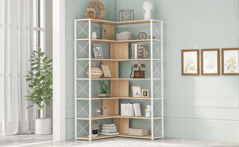 L-Shaped Corner Book Shelf