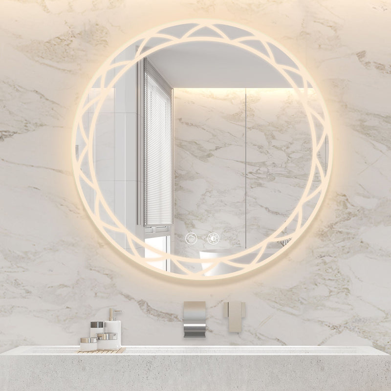 30" Round LED Bathroom Mirror