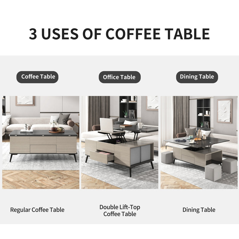 5 Pieces Lift Top Coffee Table Set