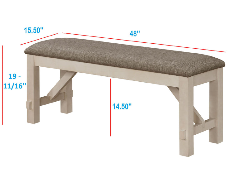 6pc Cottage Style Extendable Dining Table