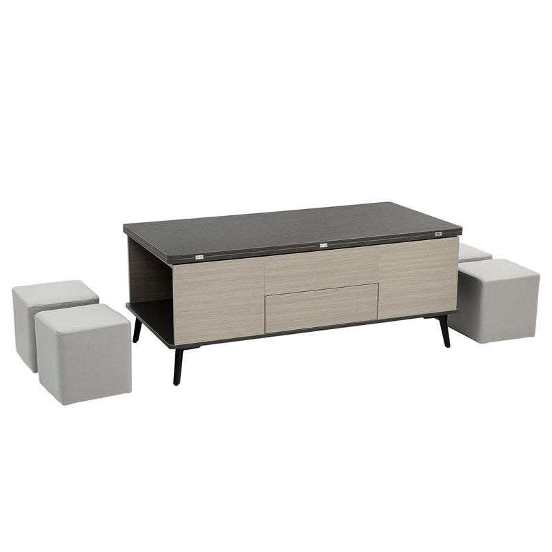 5 Pieces Lift Top Coffee Table Set