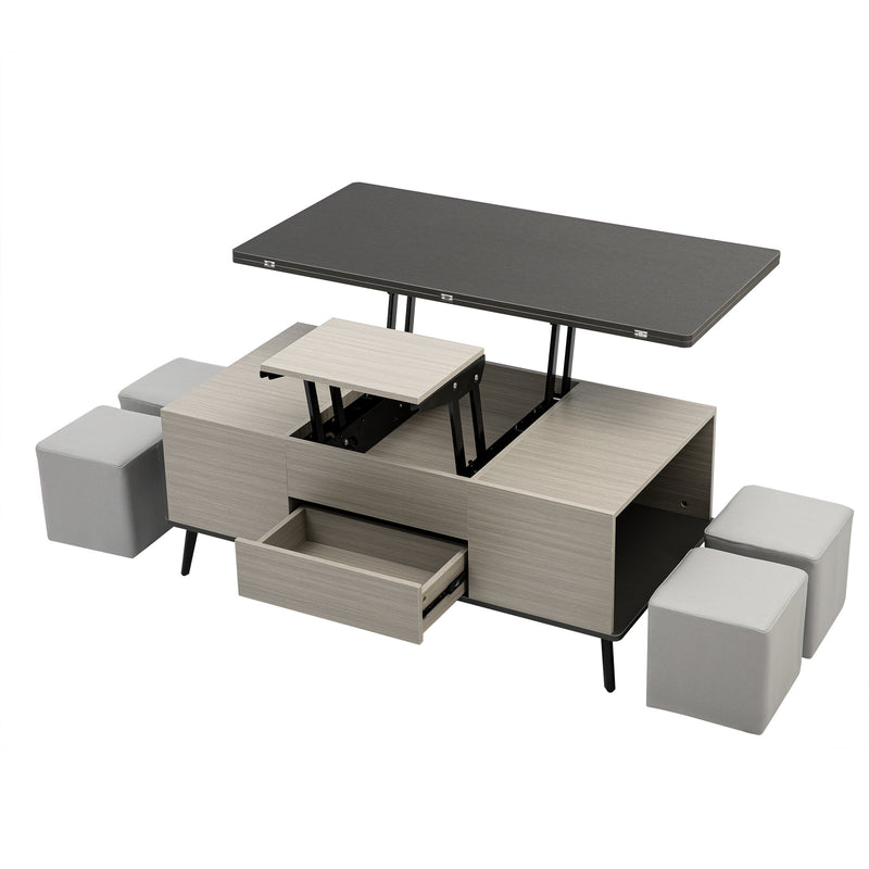 5 Pieces Lift Top Coffee Table Set