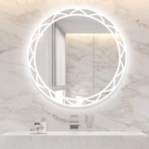 30" Round LED Bathroom Mirror