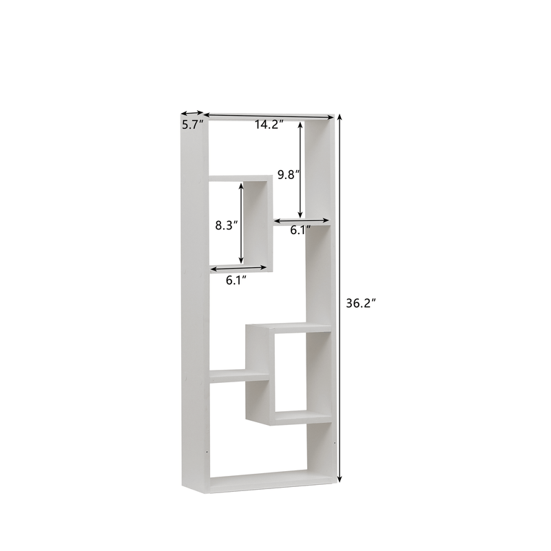 Freestanding Wood Open Bookcase