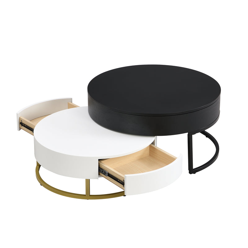 Modern Round Lift-top Coffee Table