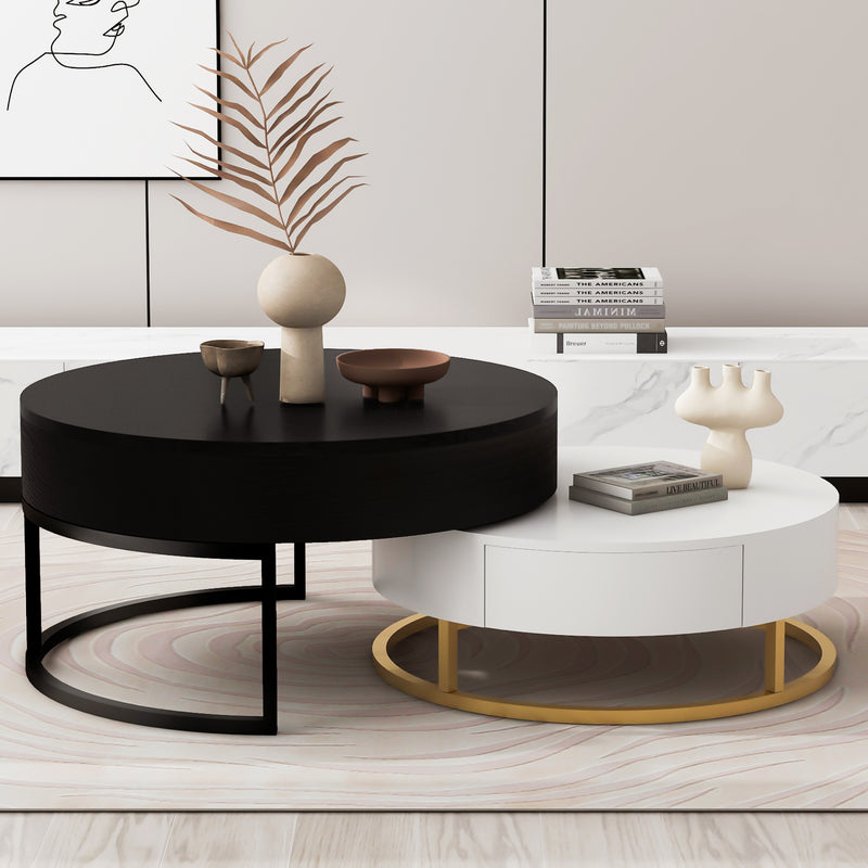 Modern Round Lift-top Coffee Table