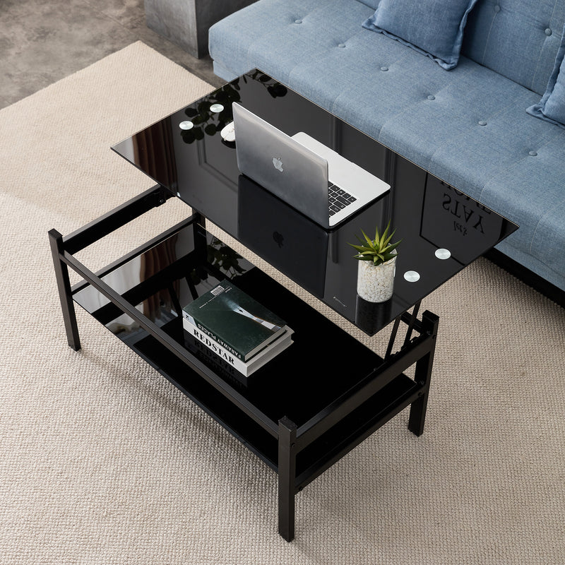 Modern Tempered Glass Coffee Table for Living Room