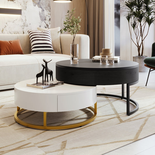 Modern Round Lift-top Coffee Table