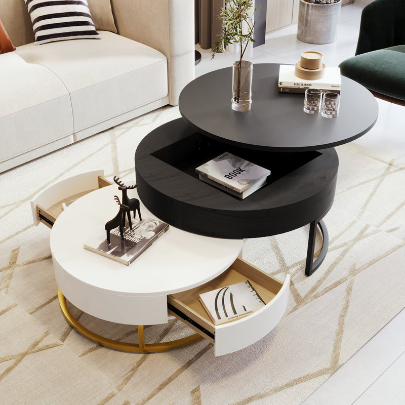 Modern Round Lift-top Coffee Table