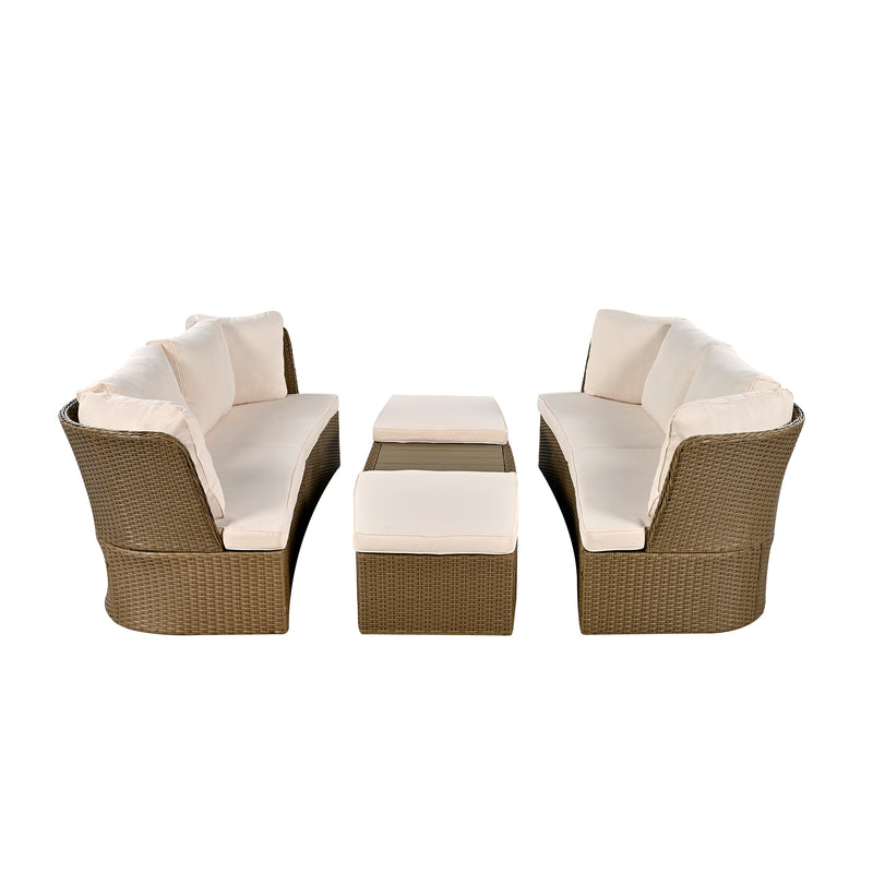 Wicker Furniture Sofa Set with Cushions