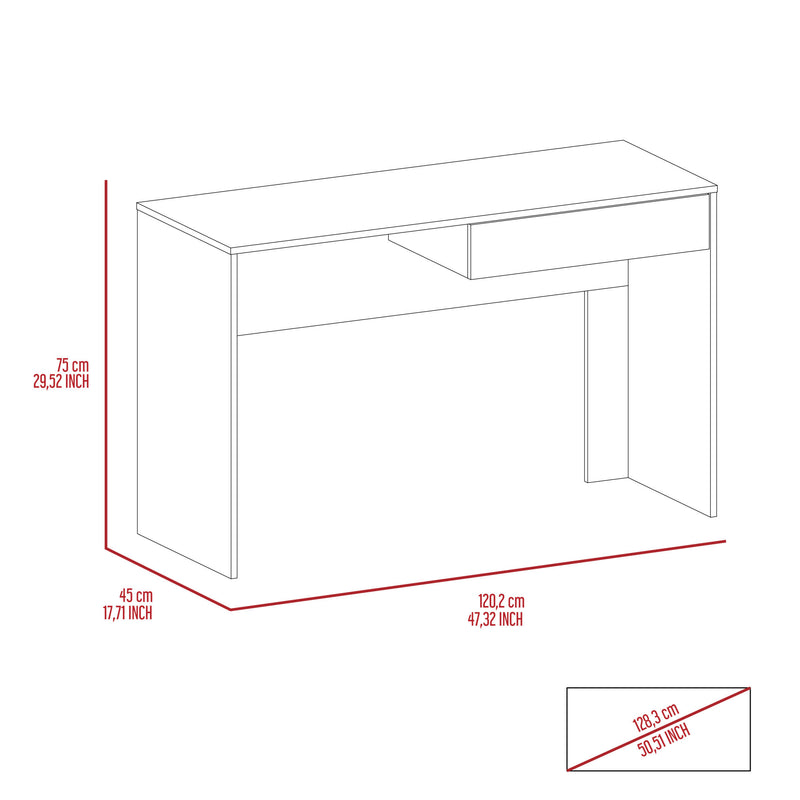 2-Drawer Computer Desk Black