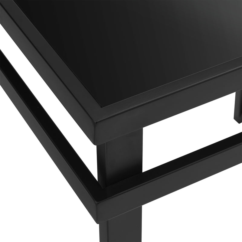 Modern Table Set with BLACK Glass Top