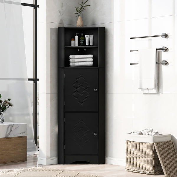 Tall Bathroom Corner Cabinet