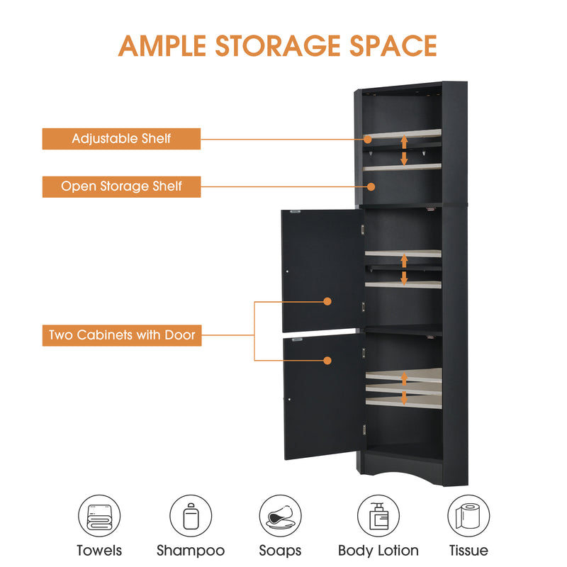 Tall Bathroom Corner Cabinet