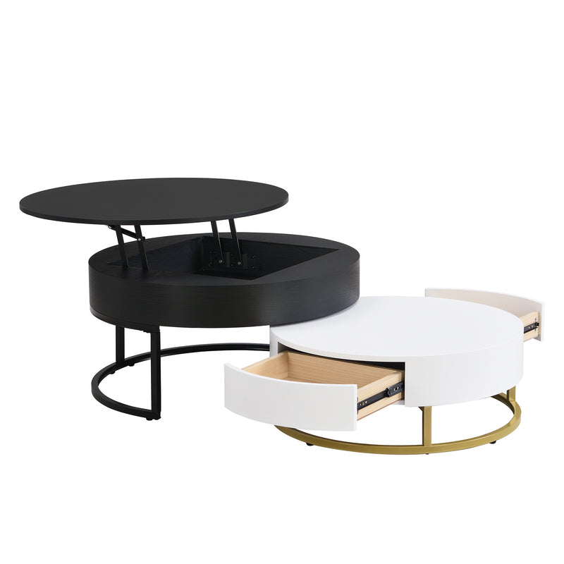 Modern Round Lift-top Coffee Table