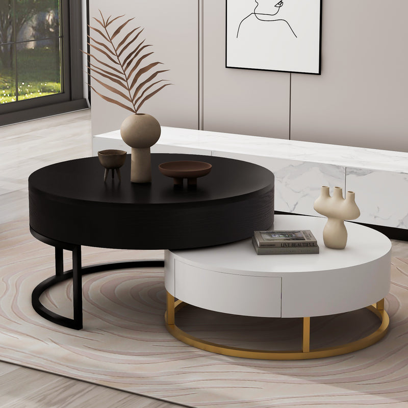 Modern Round Lift-top Coffee Table