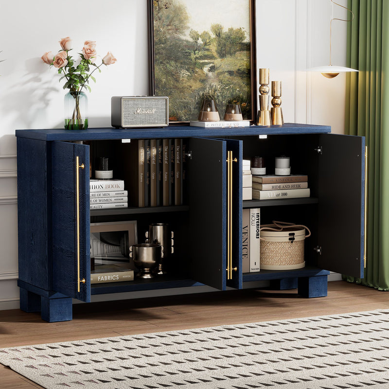 Traditional Style Sideboard with Gold Handles