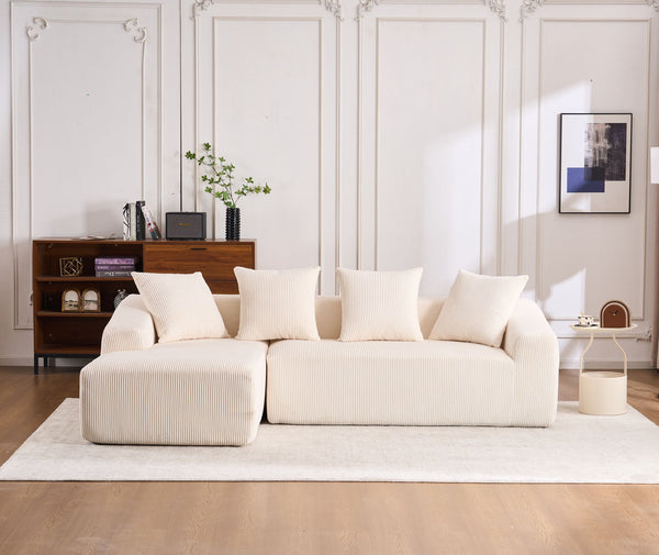 White Compression Sofa/Memory Foam