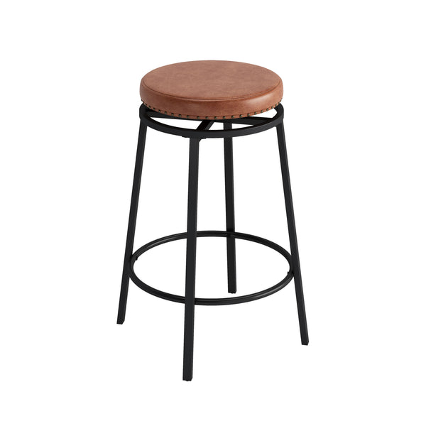 Bar Kitchen Table Set with Circular PU Stools