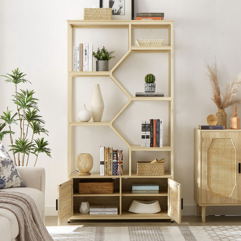 Rattan bookshelf