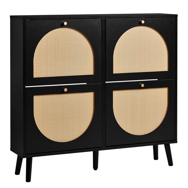 rattan shoe cabinet