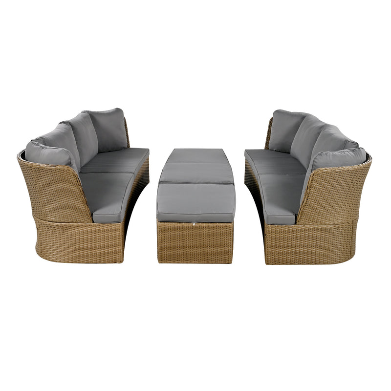 Wicker Furniture Sofa Set with Cushions