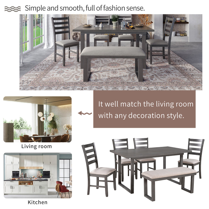 Family Furniture Solid Wood Dining Room Set