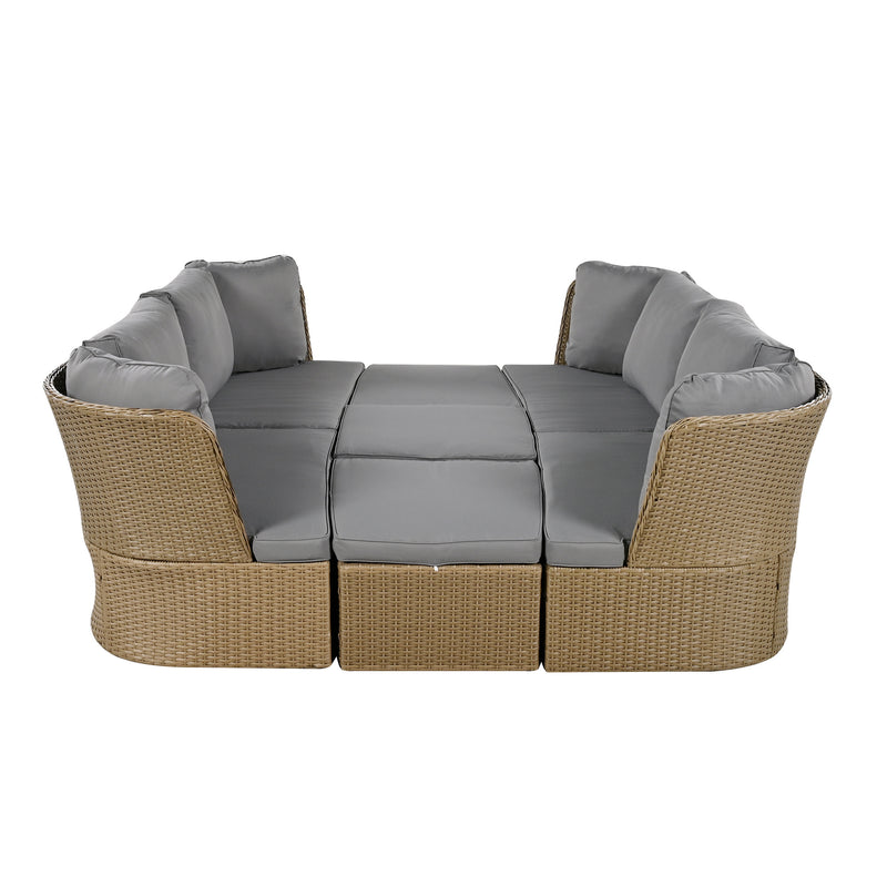 Wicker Furniture Sofa Set with Cushions