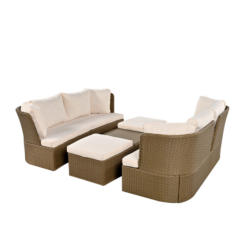 Wicker Furniture Sofa Set with Cushions