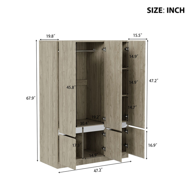 Wooden Wardrobe Storage