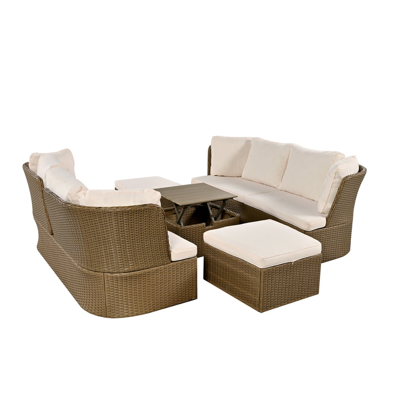 Wicker Furniture Sofa Set with Cushions