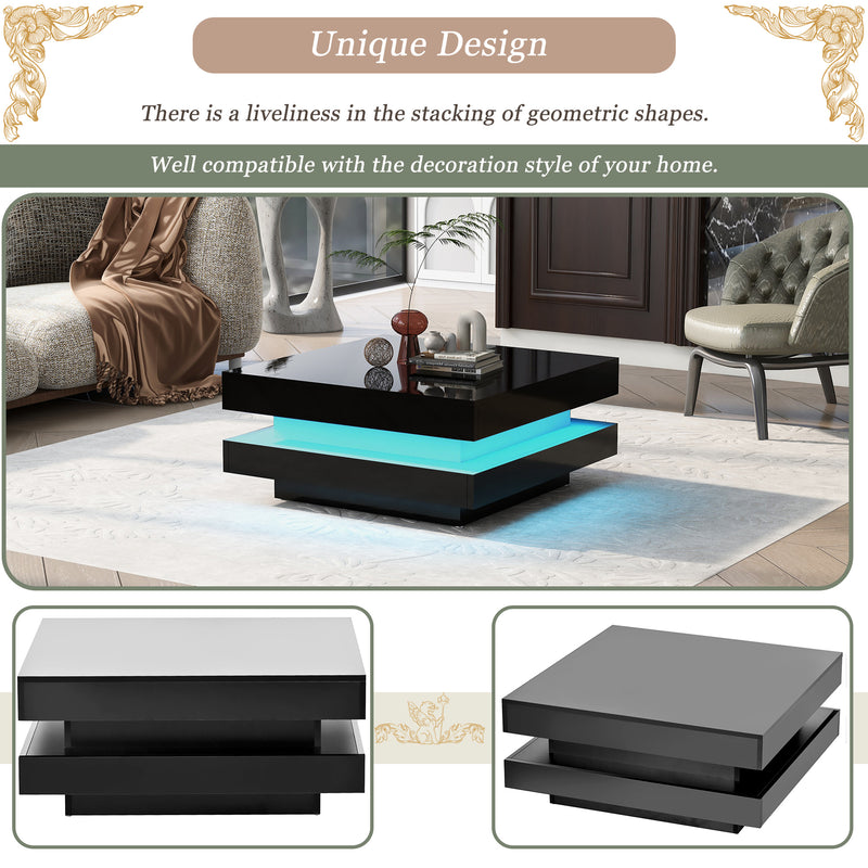 High Gloss Square Coffee Table